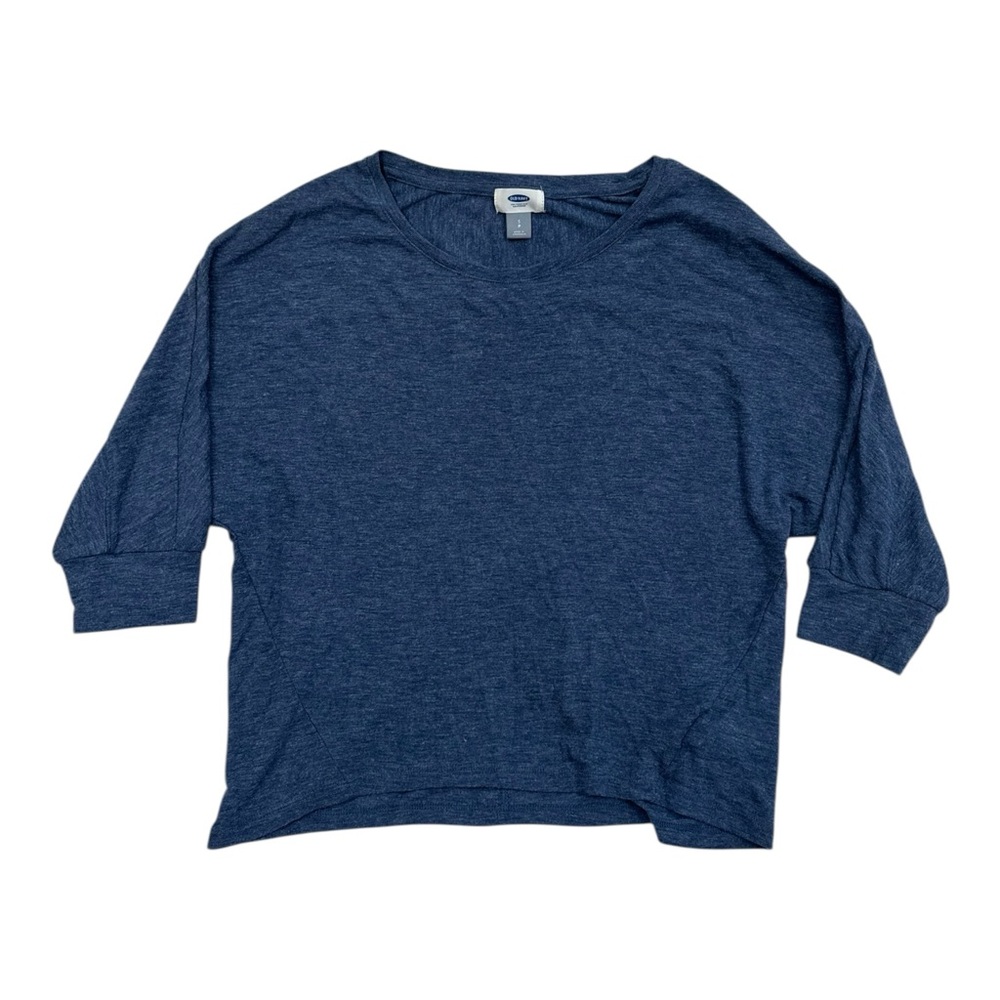 Old Navy Oversized Blue Pullover Sweater Top 3/4 Sleeve - Womens Size Small